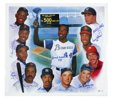 500 Home Run Club Poster Signed By (11) Including Williams